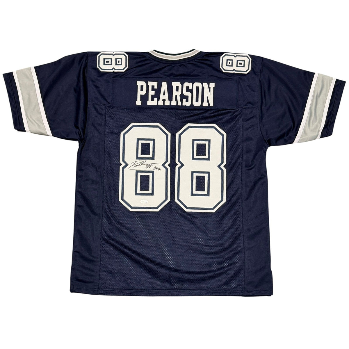 Drew Pearson Signed Dallas Cowboys Custom Jersey w/ HOF 21 JSA Witness COA