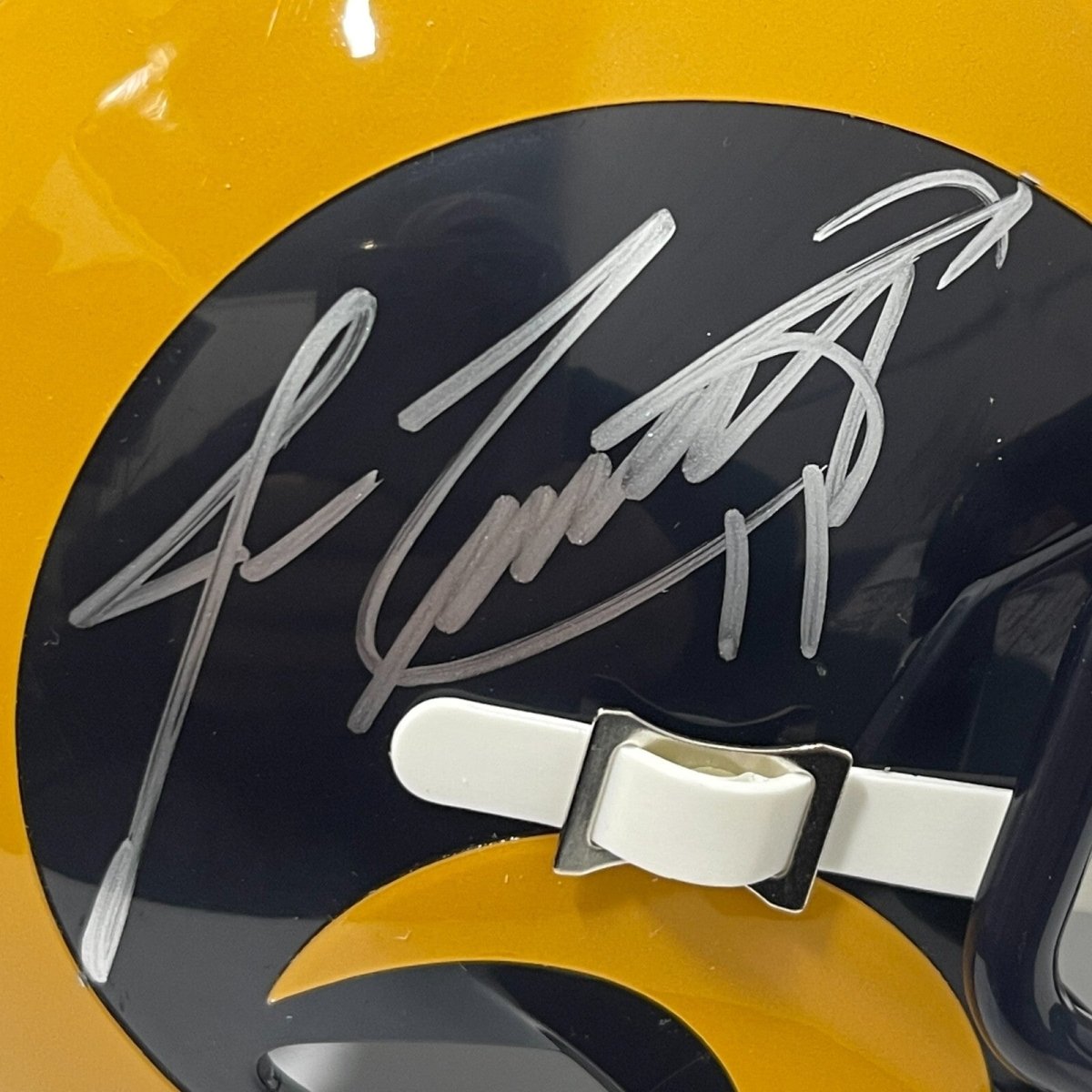 Jim Everett Signed Rams TB Mini Helmet Not Chris F**K Jim Rome Beckett W BAS COA