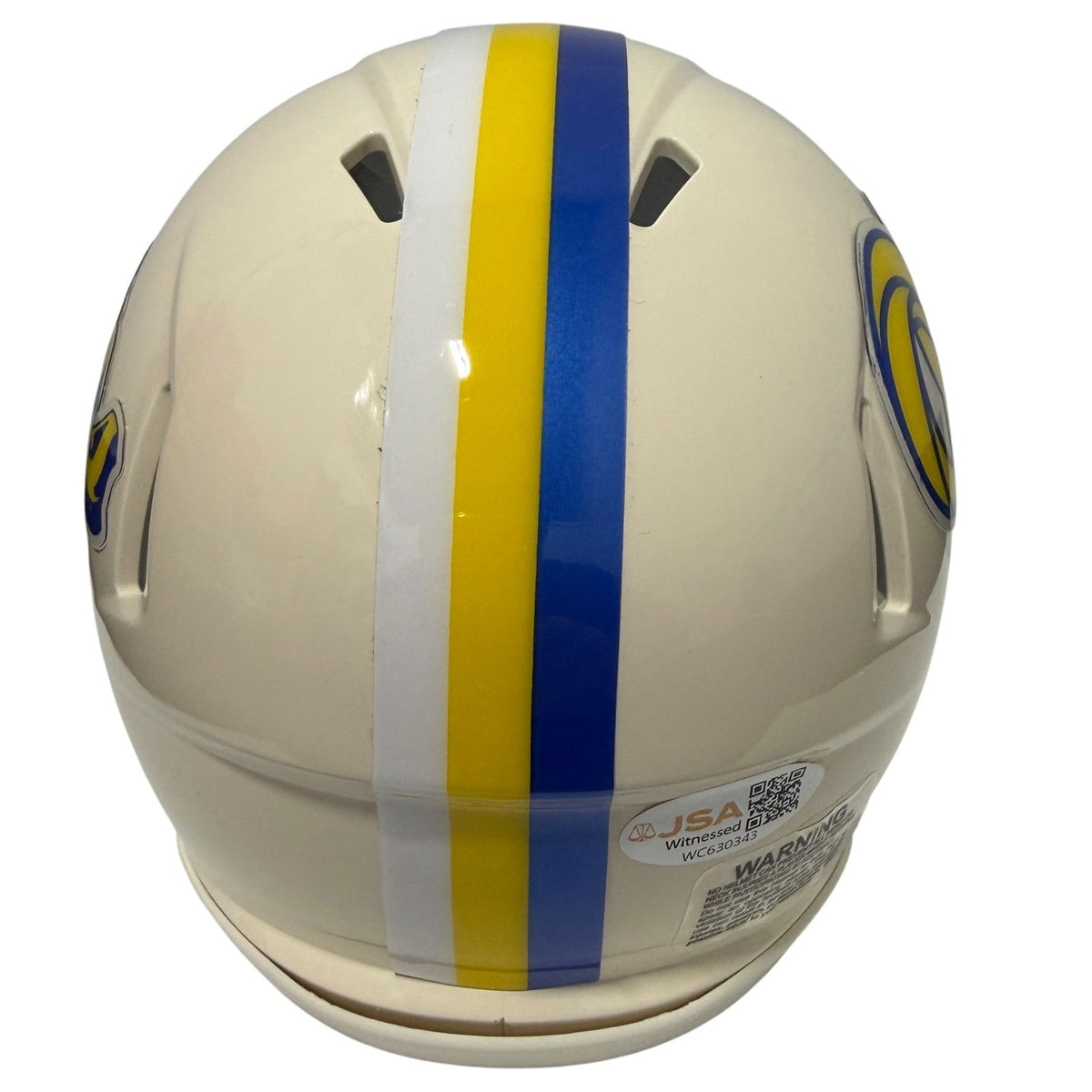 Kyren Williams Signed Los Angles Rams Retro Mini Helmet JSA Witness COA