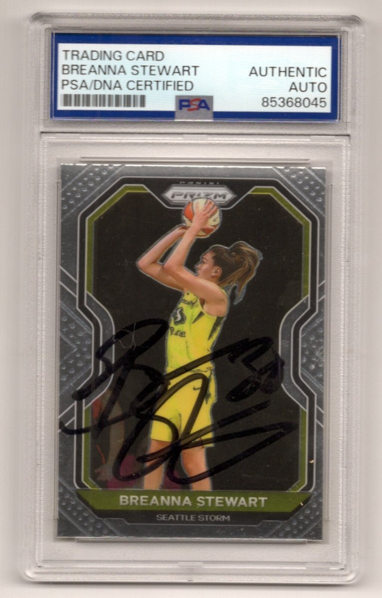 Breanna Stewart 2021 Panini Prizm WNBA #85 Signed PSA Authentic Auto Storm
