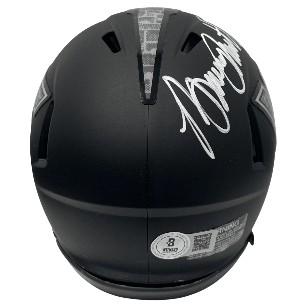 Bruce Smith Signed Virginia Tech Black Mini Helmet Beckett Witness BAS COA