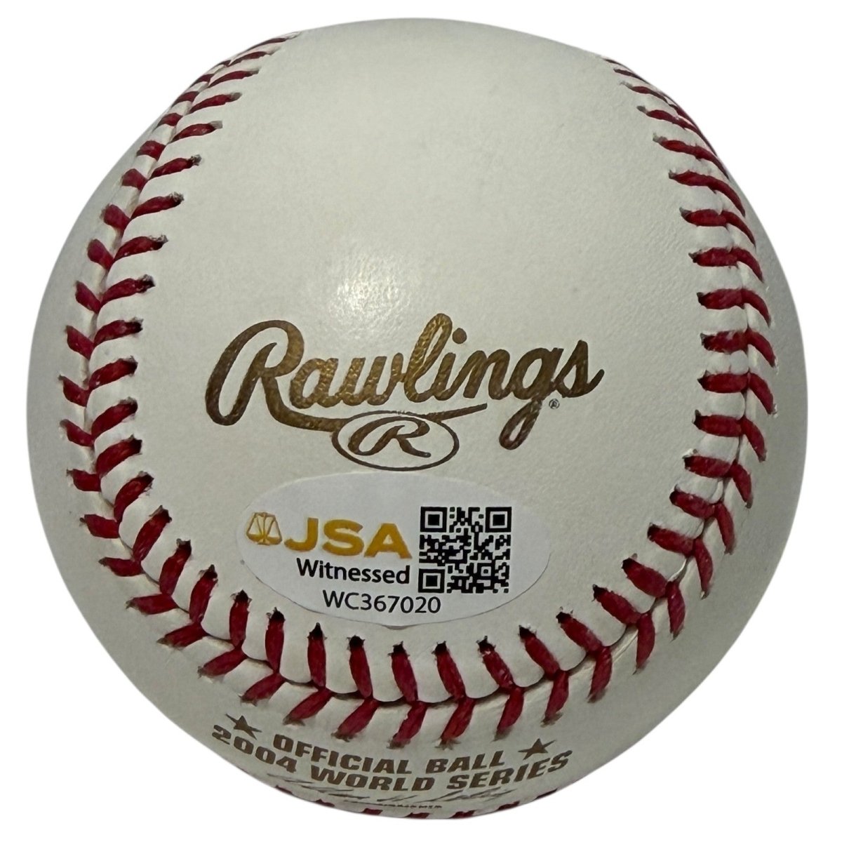 Pedro Martinez Signed 2004 World Series Baseball w/ Who's Your Daddy JSA Wit COA
