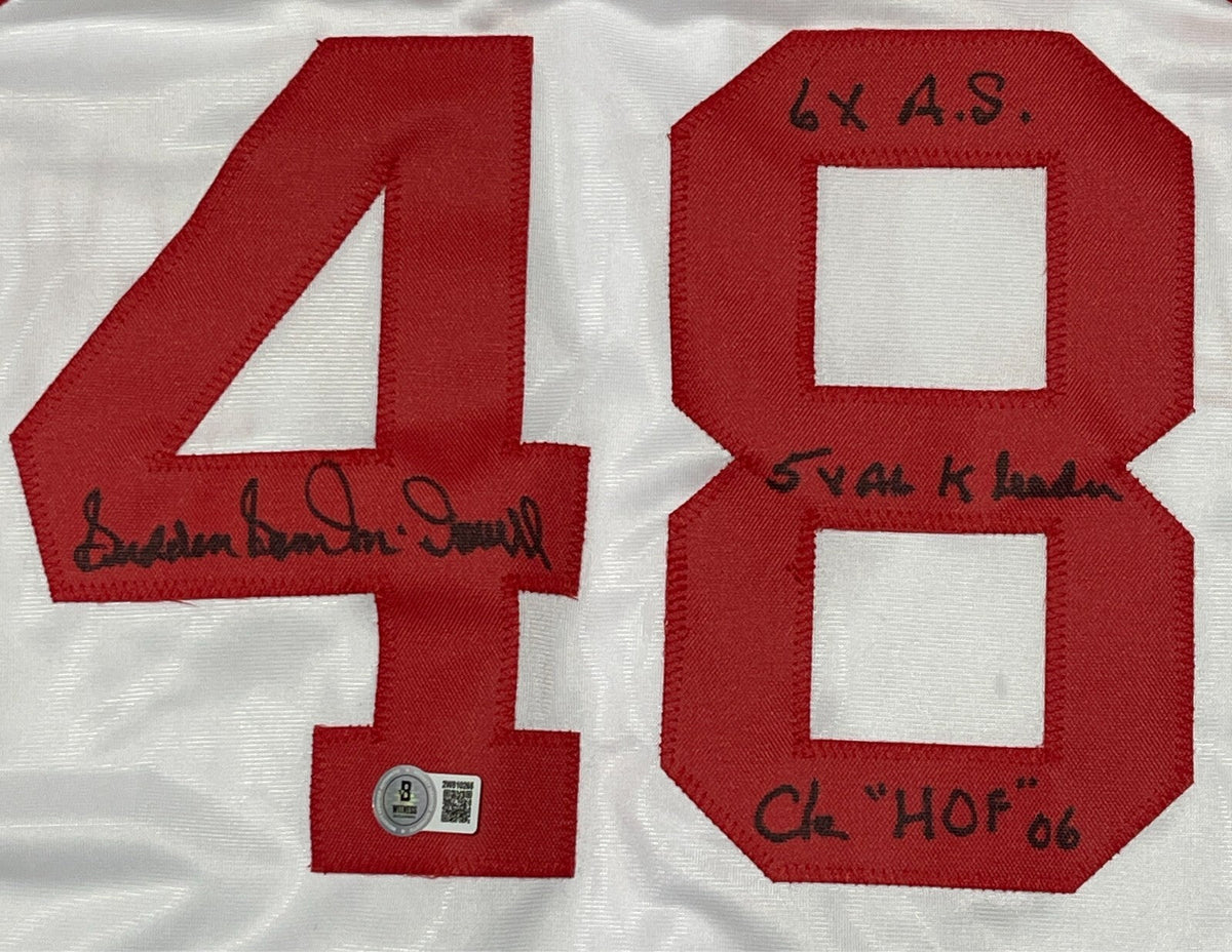 Sam McDowell Signed Cleveland Indians Custom Jersey w/ 4 Insc Beckett W BAS COA
