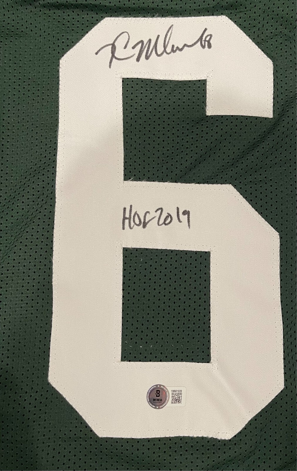 Kevin Mawae Signed New York Jets Custom Jersey w/ HOF 2019 Beckett Wit BAS COA