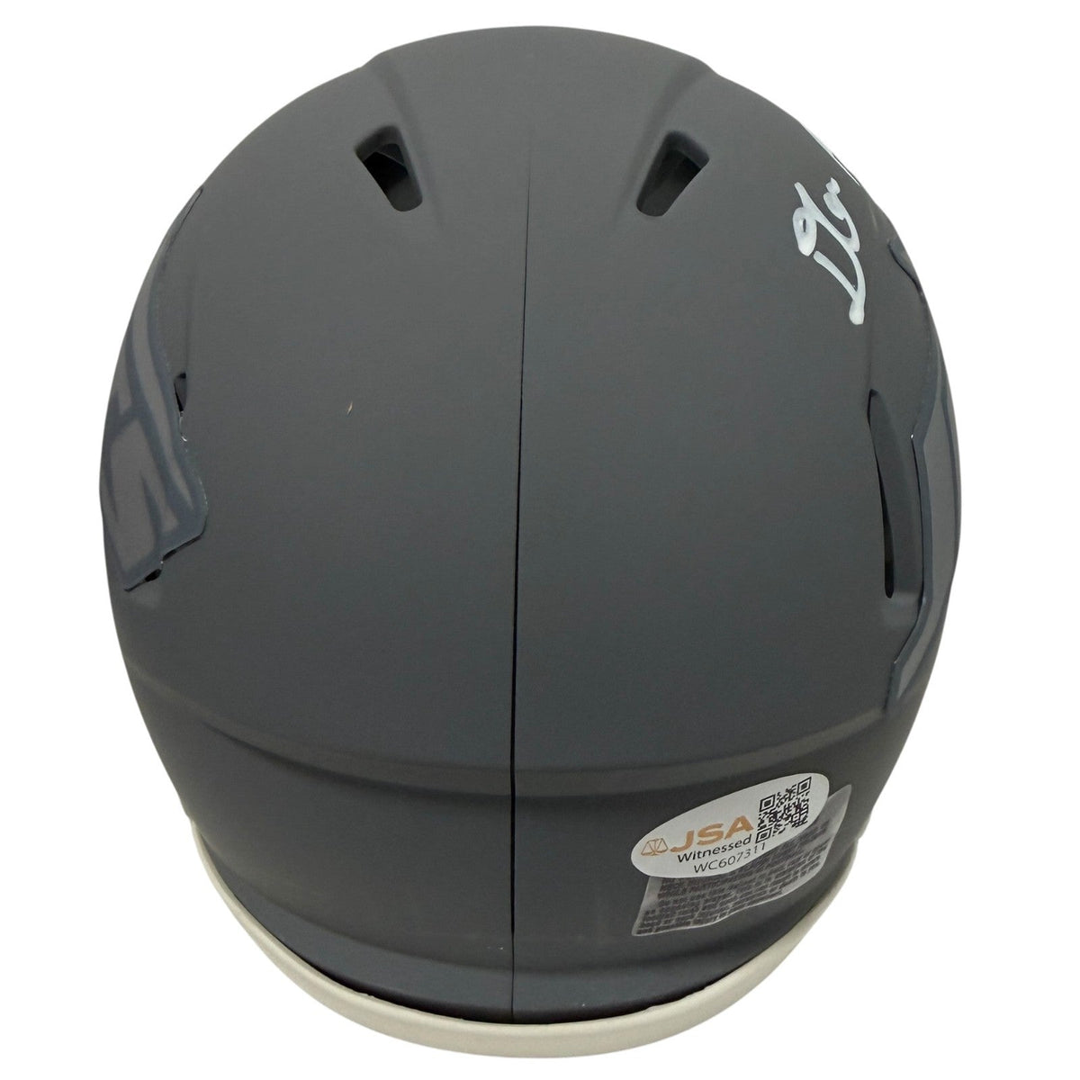 D'Angelo Ponds Signed New York Jets Slate Mini Helmet JSA Witness COA