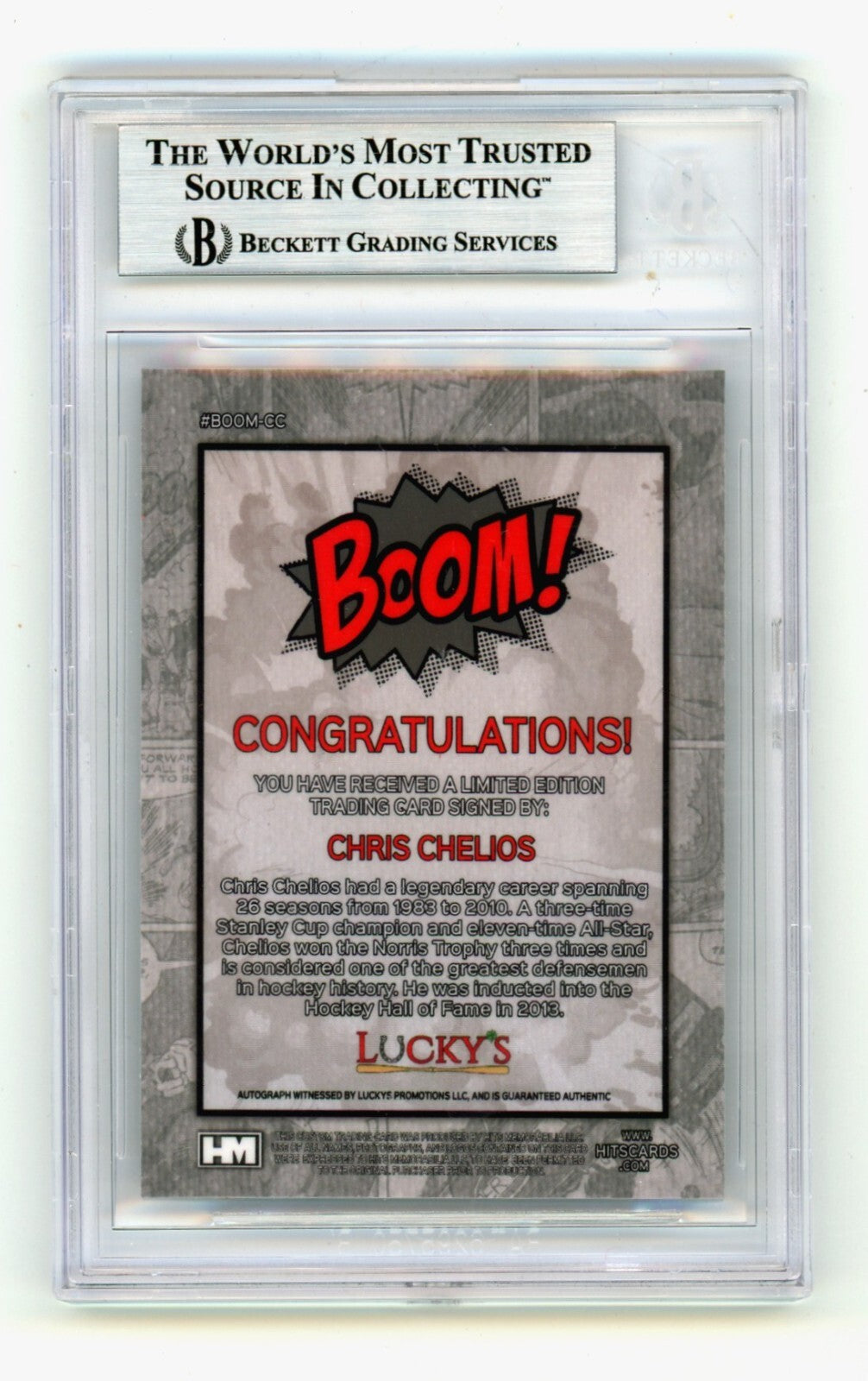 Chris Chelios 2024 Hits Memorabilia BOOM Silver Signed BGS BAS Auto Detroit