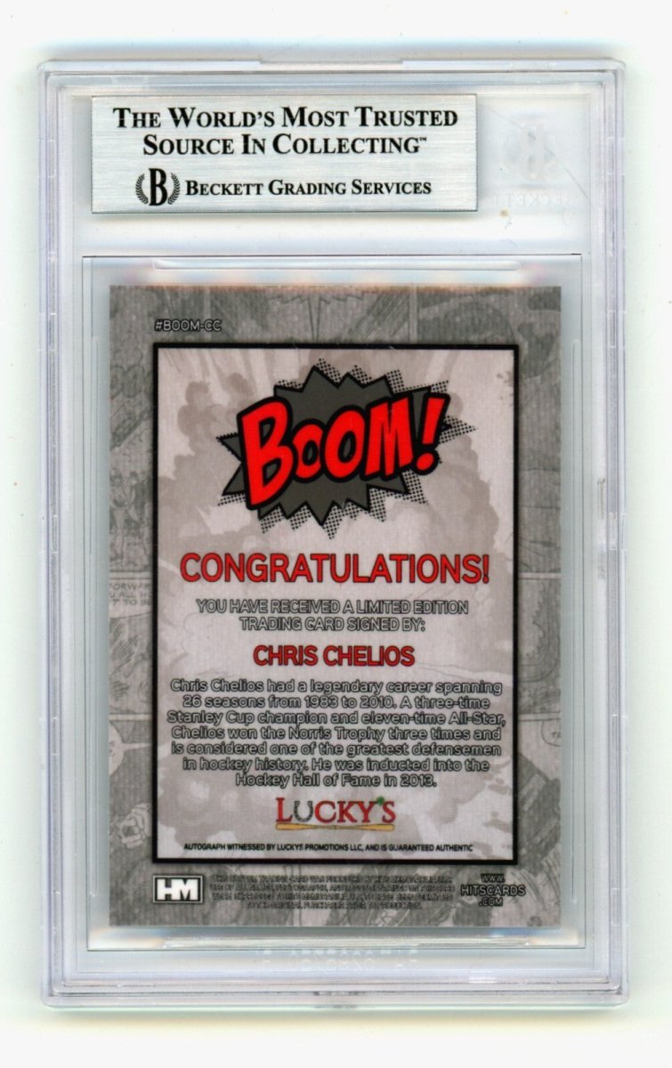 Chris Chelios 2024 Hits Memorabilia BOOM Silver Signed BGS BAS Auto Detroit
