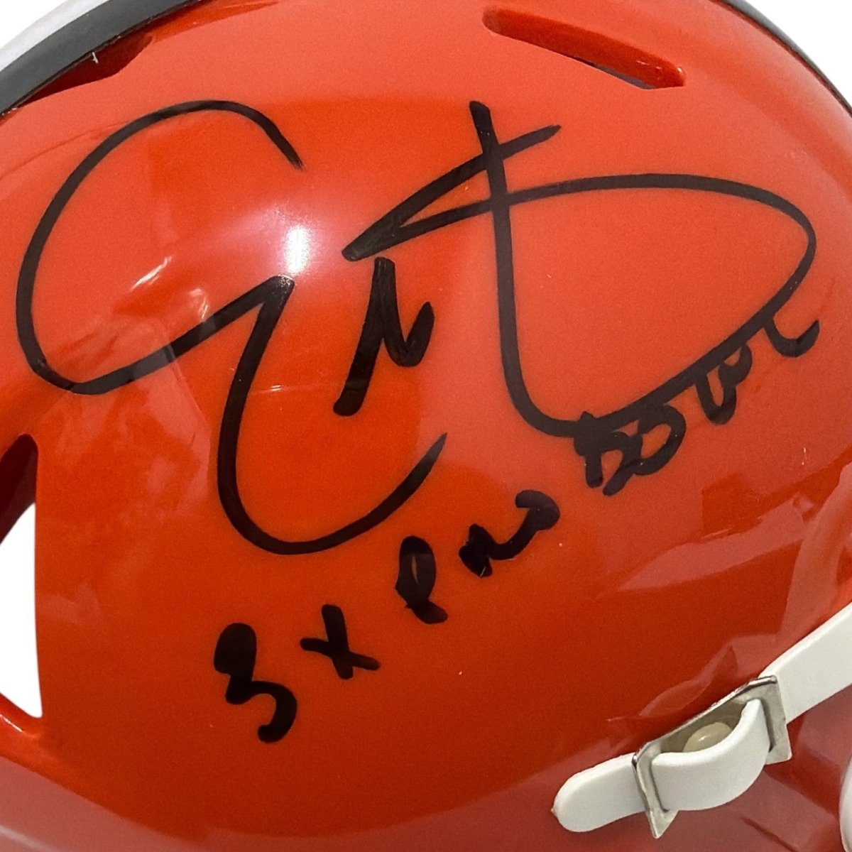 Eric Metcalf Signed Cleveland Browns TB Mini Helmet w/ 3x Pro Bowl Ins JSA W COA