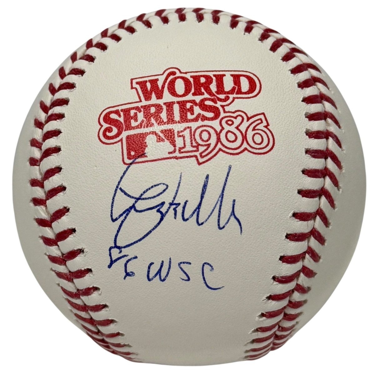 Lee Mazzilli Signed 1986 World Series Baseball w/ 86 WSC Insc JSA Witness COA