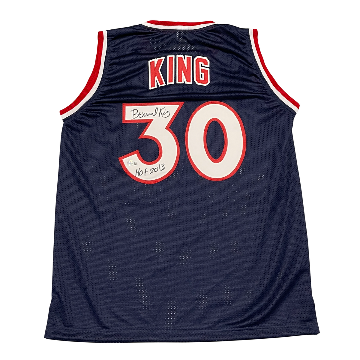 Bernard King Signed New York Knicks Custom Jersey w/ HOF 2013 Beckett W BAS COA