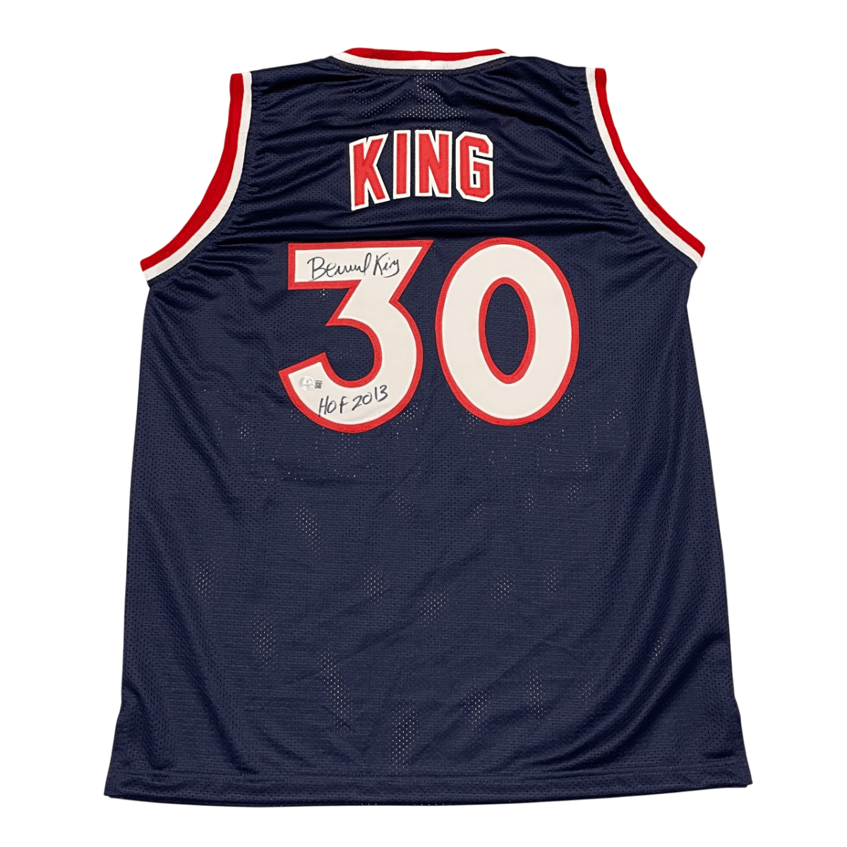 Bernard King Signed New York Knicks Custom Jersey w/ HOF 2013 Beckett W BAS COA