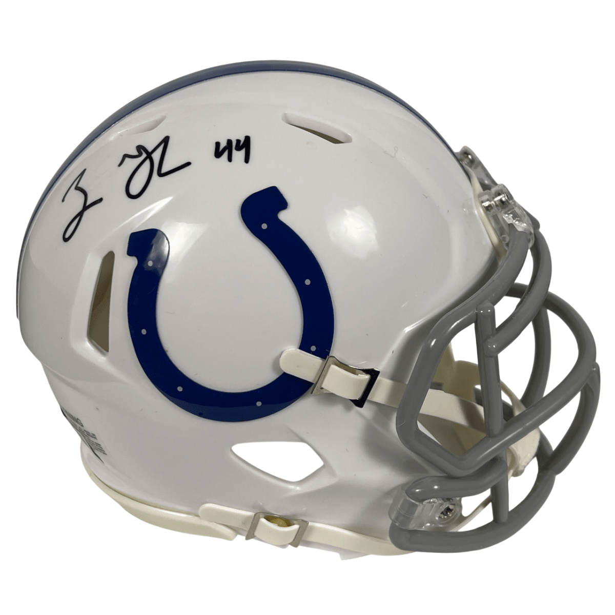 Zaire Franklin Signed Colts Speed Mini Helmet Beckett Witness BAS COA