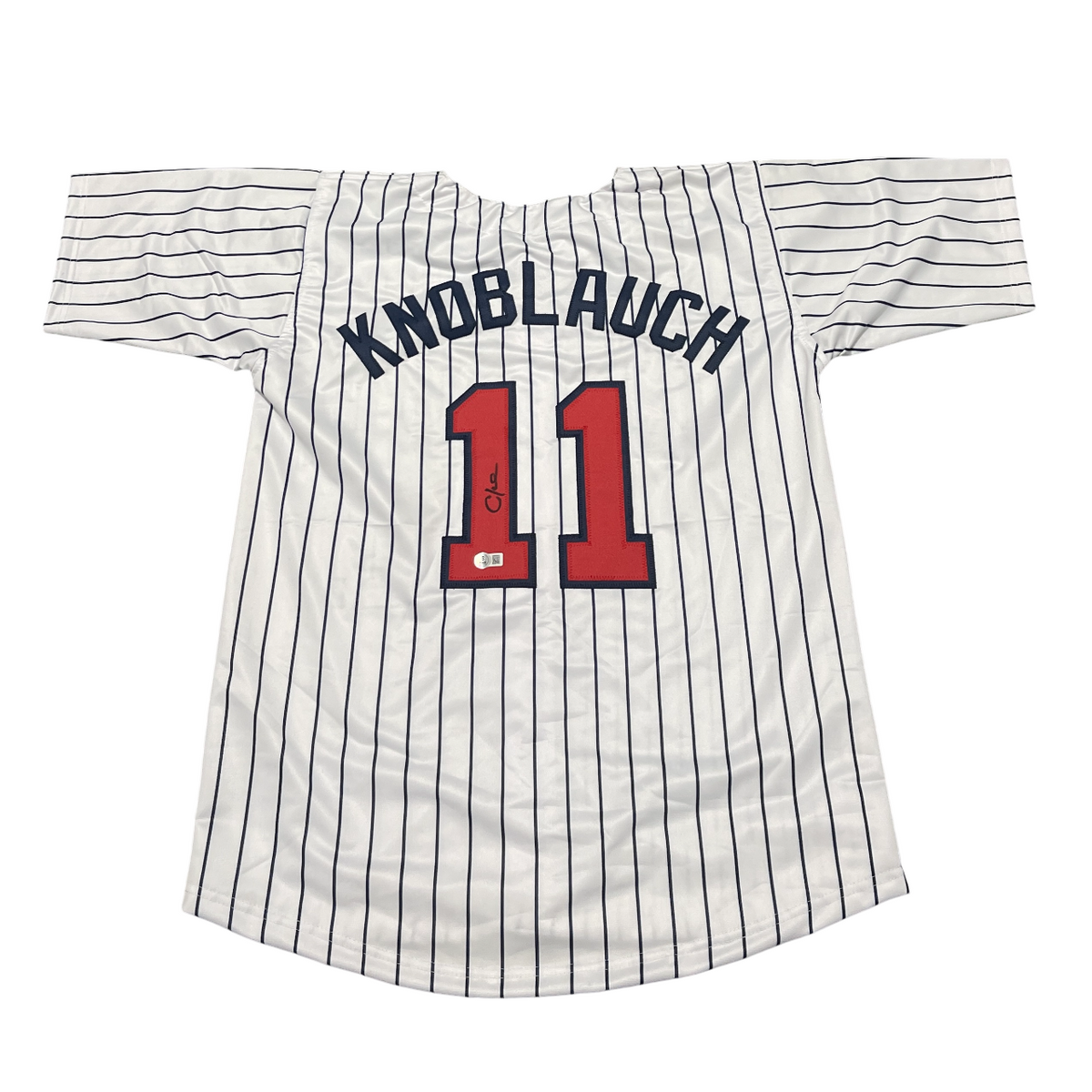 Chuck Knoblauch Signed Minnesota Twins Custom Jersey Beckett Witness BAS COA