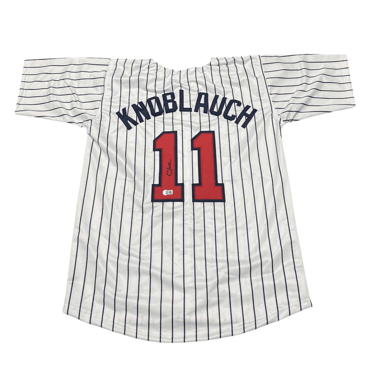 Chuck Knoblauch Signed Minnesota Twins Custom Jersey Beckett Witness BAS COA