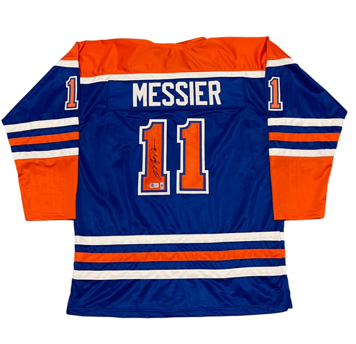 Mark Messier Signed Autographed Edmonton Oilers Custom Jersey Beckett BAS COA
