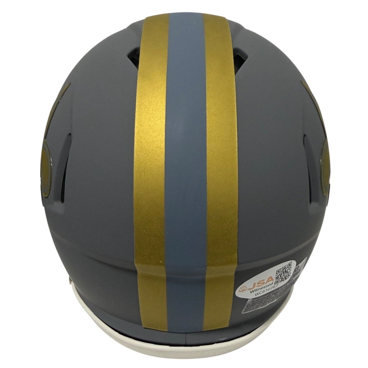 Rickey Jackson Signed Saints Slate Mini Helmet w/ HOF 2010 JSA Witness COA
