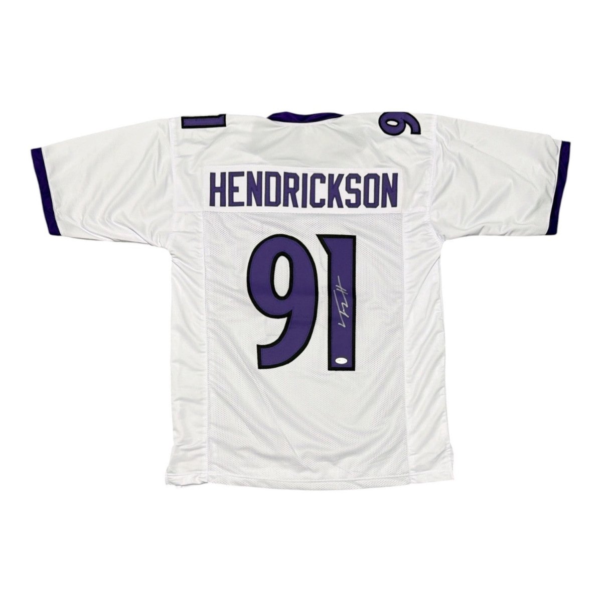 Trey Hendrickson Signed Baltimore Ravens Custom Jersey JSA Witness COA