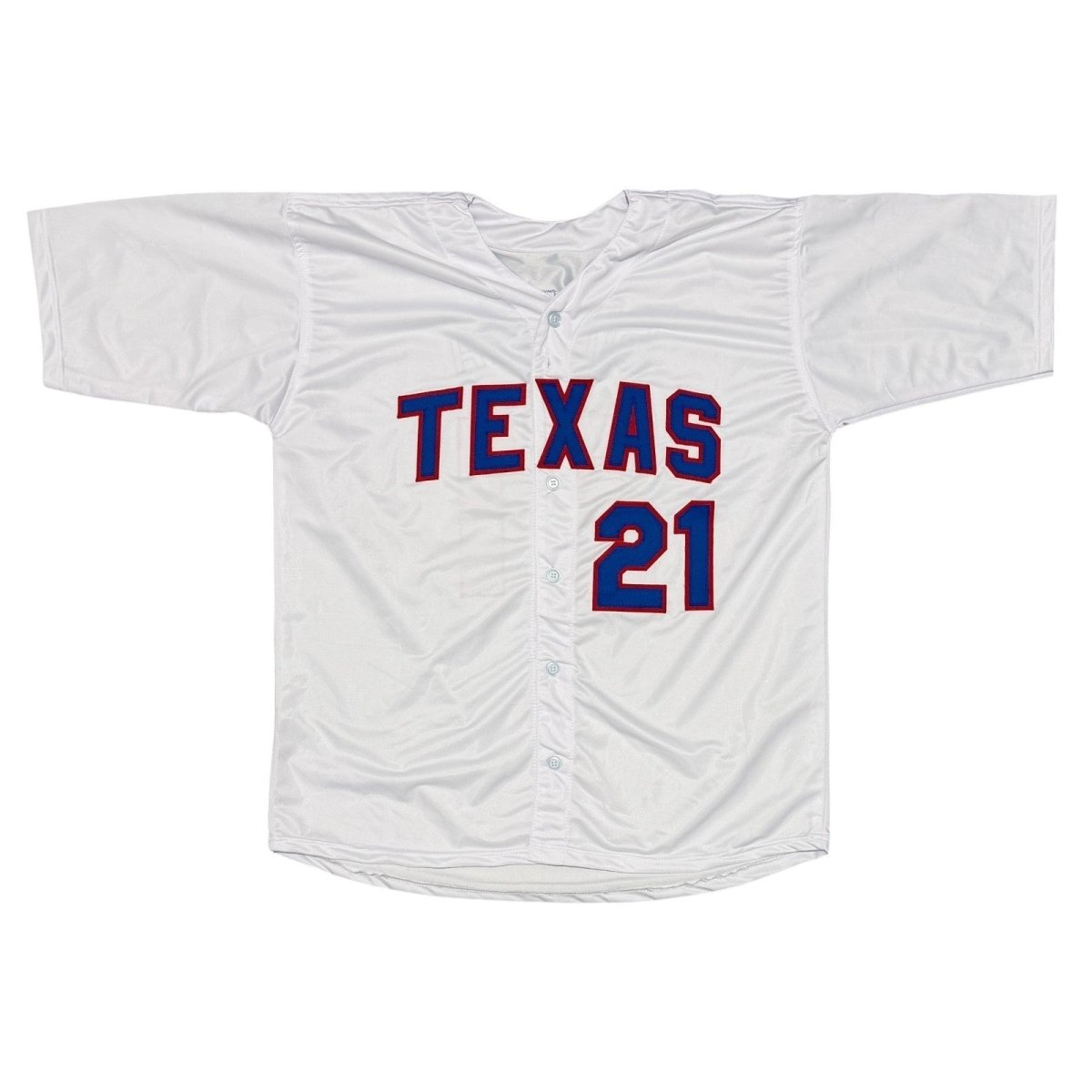 Ruben Sierra Signed Texas Rangers Custom Jersey w/ 3 Insc JSA Witness COA W