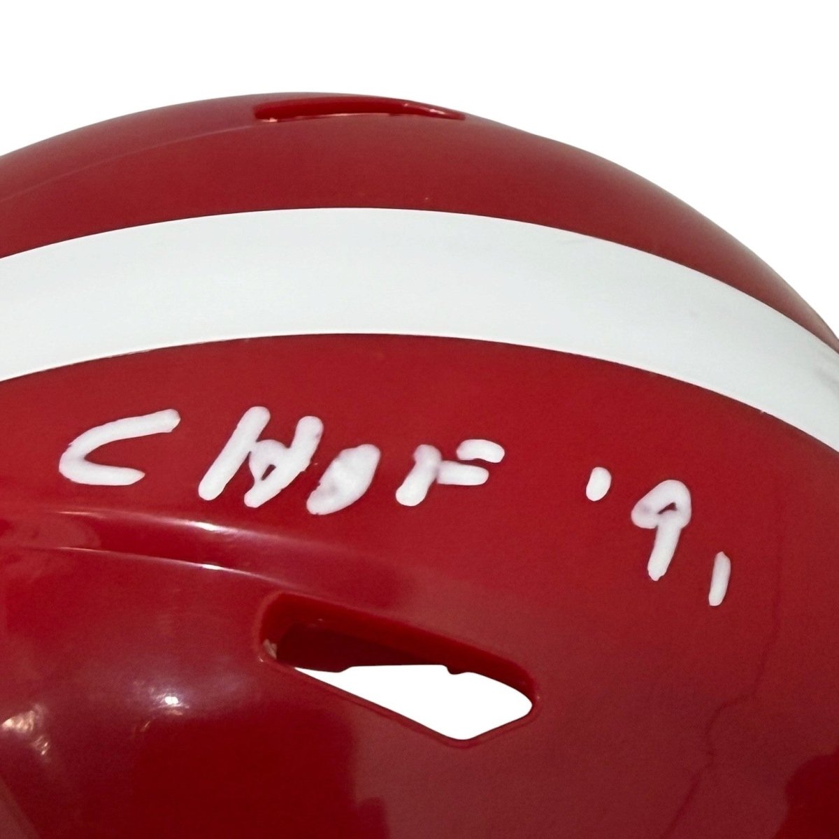 Ed Marinaro Signed Cornell Big Red Custom Mini Helmet w/ CHOF 91 JSA Witness COA