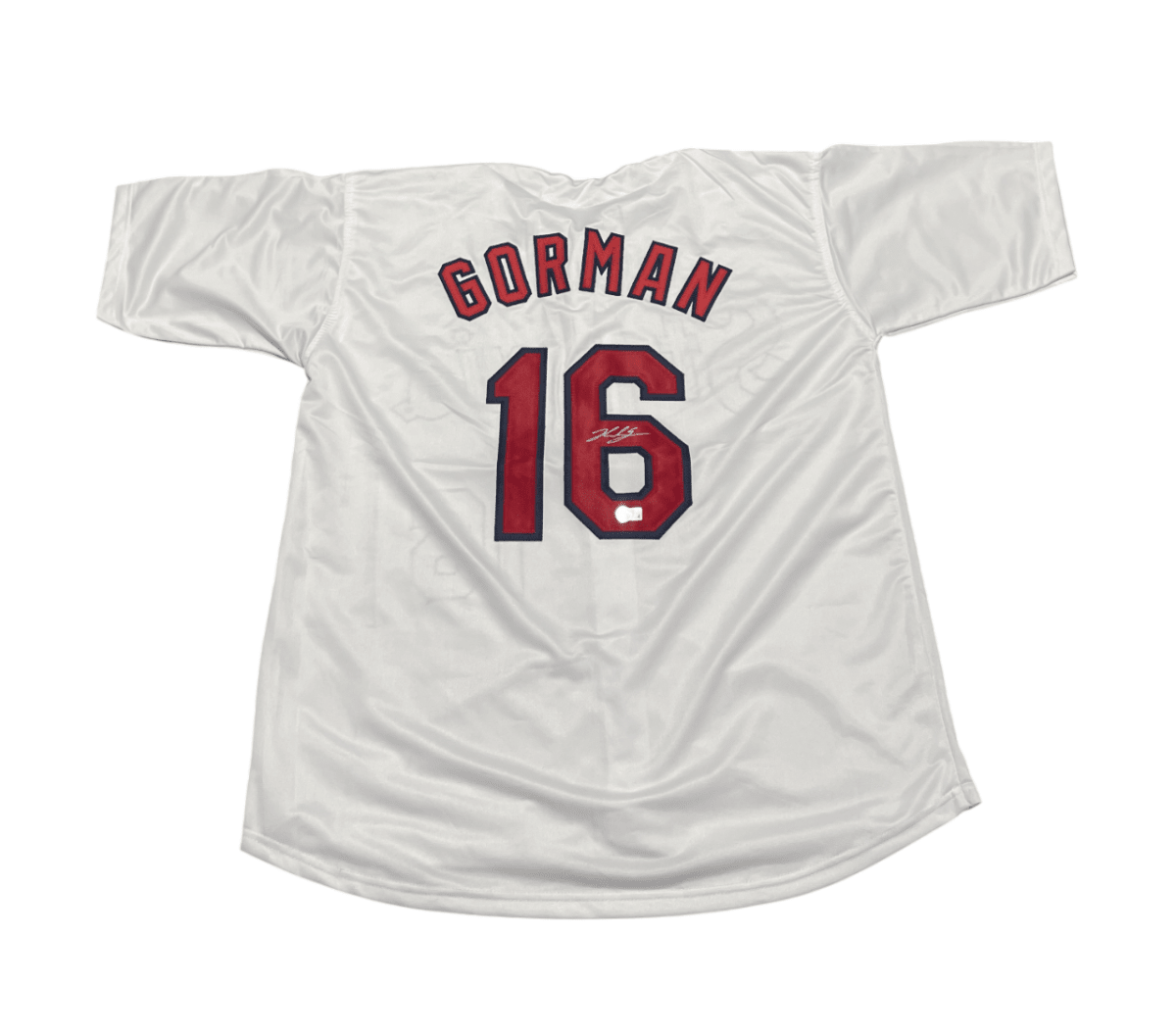 Nolan Gorman Signed St Louis Cardinals Custom Jersey Beckett Witness BAS COA
