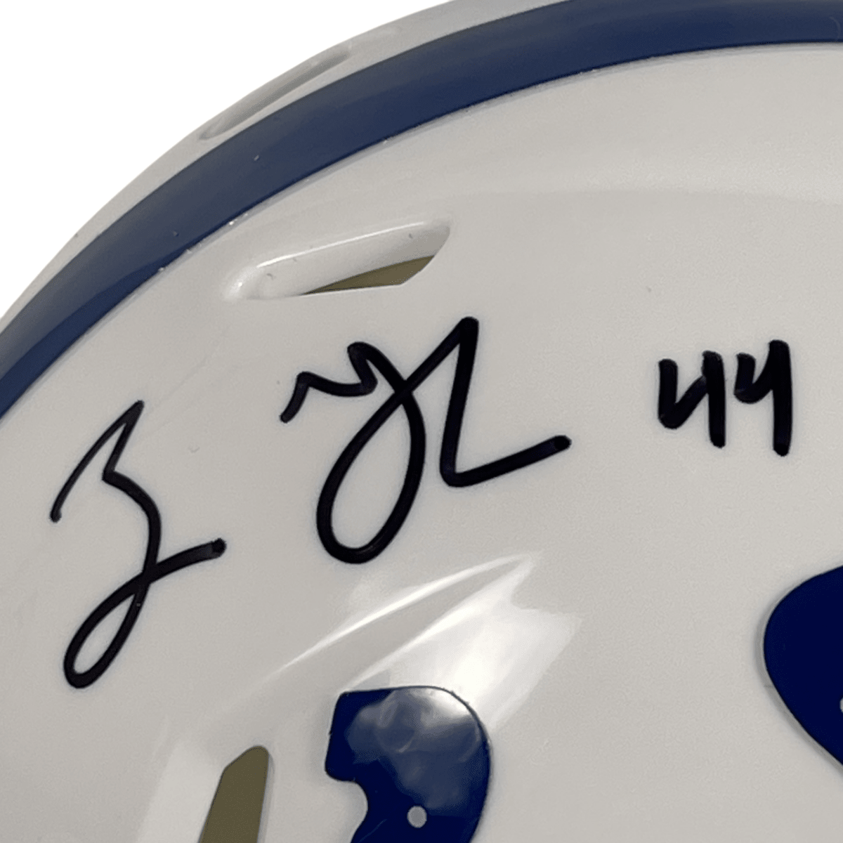 Zaire Franklin Signed Colts Speed Mini Helmet Beckett Witness BAS COA