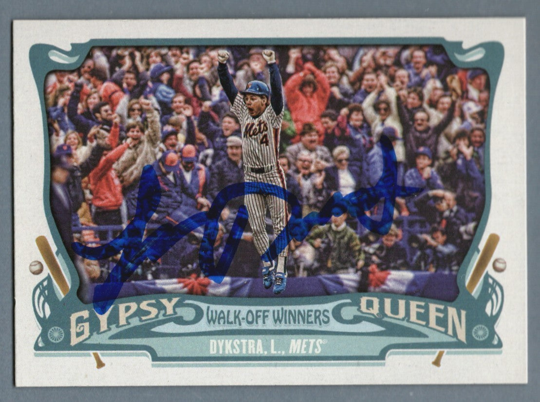 Lenny Dykstra Signed 2015 Topps Gypsy Queen GWO17 Walk-Off Winners Auto LSCM COA