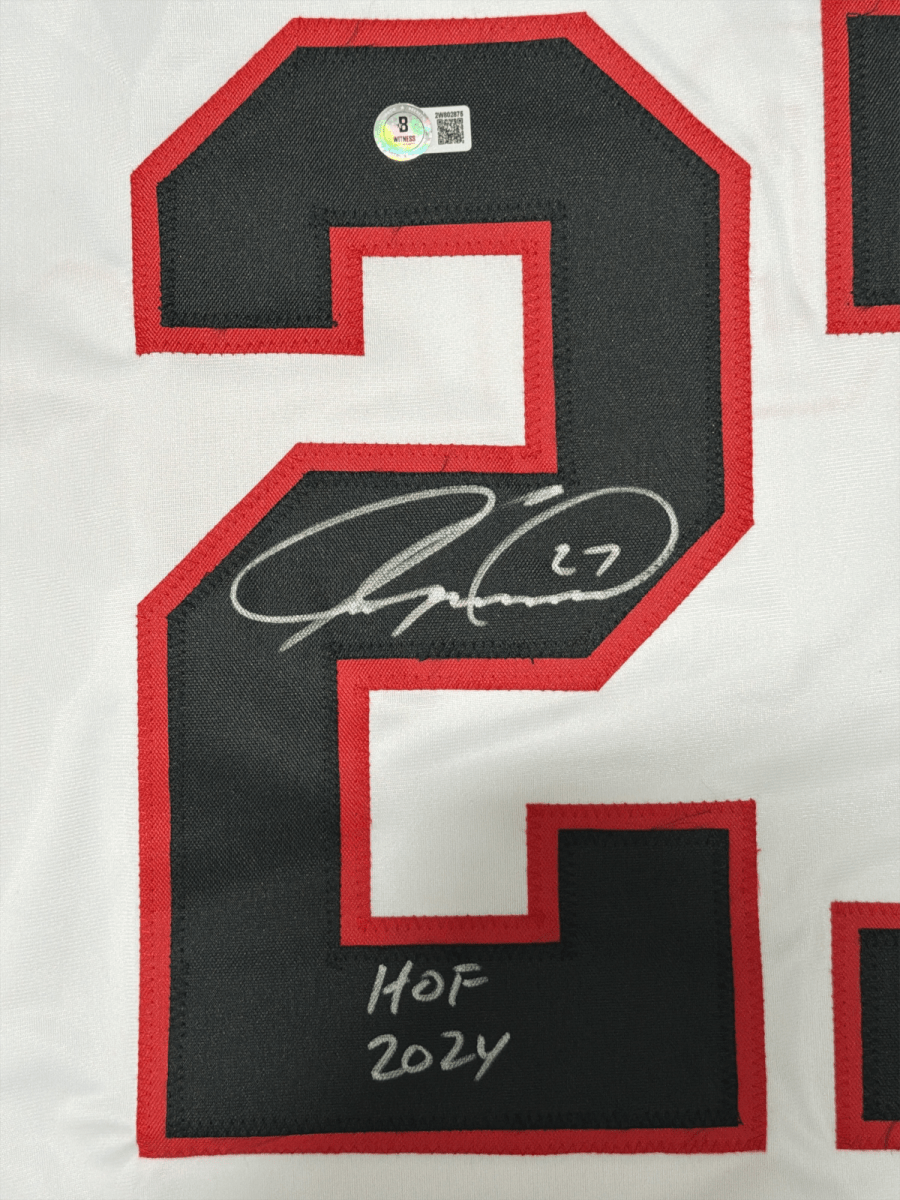 Jeremy Roenick Signed Blackhawks Custom Jersey w/ HOF 24 Beckett Witness BAS COA