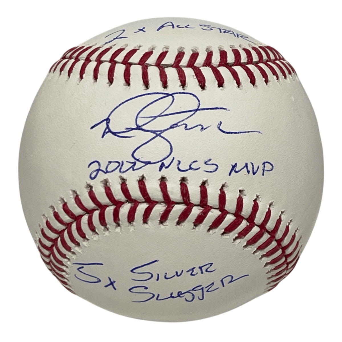 Mike Hampton Signed Auto ROMLB Baseball w/ 2000 NLCS MVP + 2 Ins JSA COA Mets