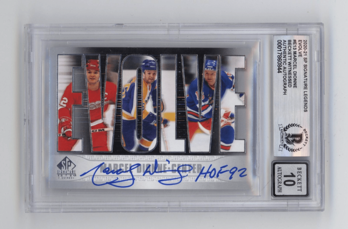 Marcel Dionne 2020-21 SP Signature Legends Evolve Signed HOF Beckett BGS 10 Auto