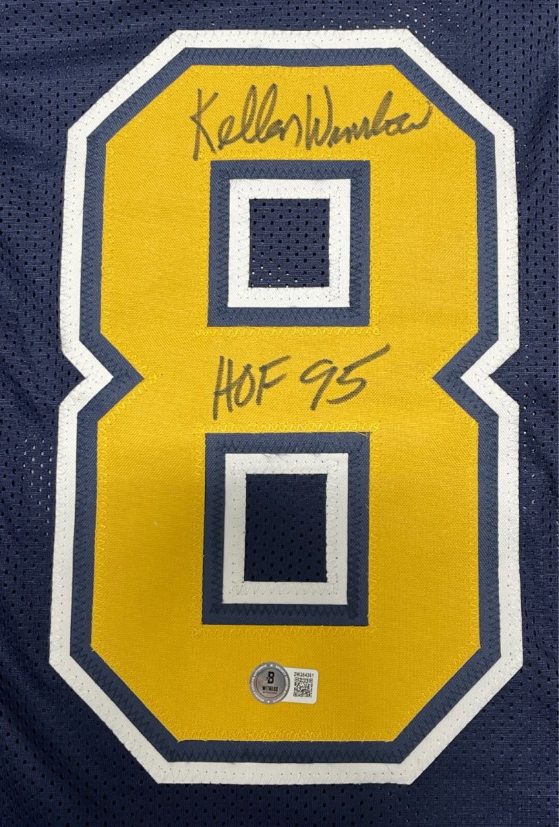 Kellen Winslow Signed Chargers Custom Jersey w/ HOF 95 Beckett Witness BAS COA