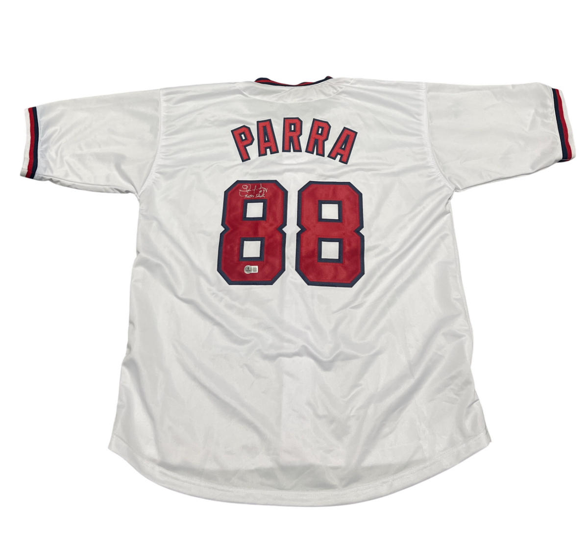 Gerardo Parra Signed Washington Custom Jersey w Baby Shark Beckett BAS COA