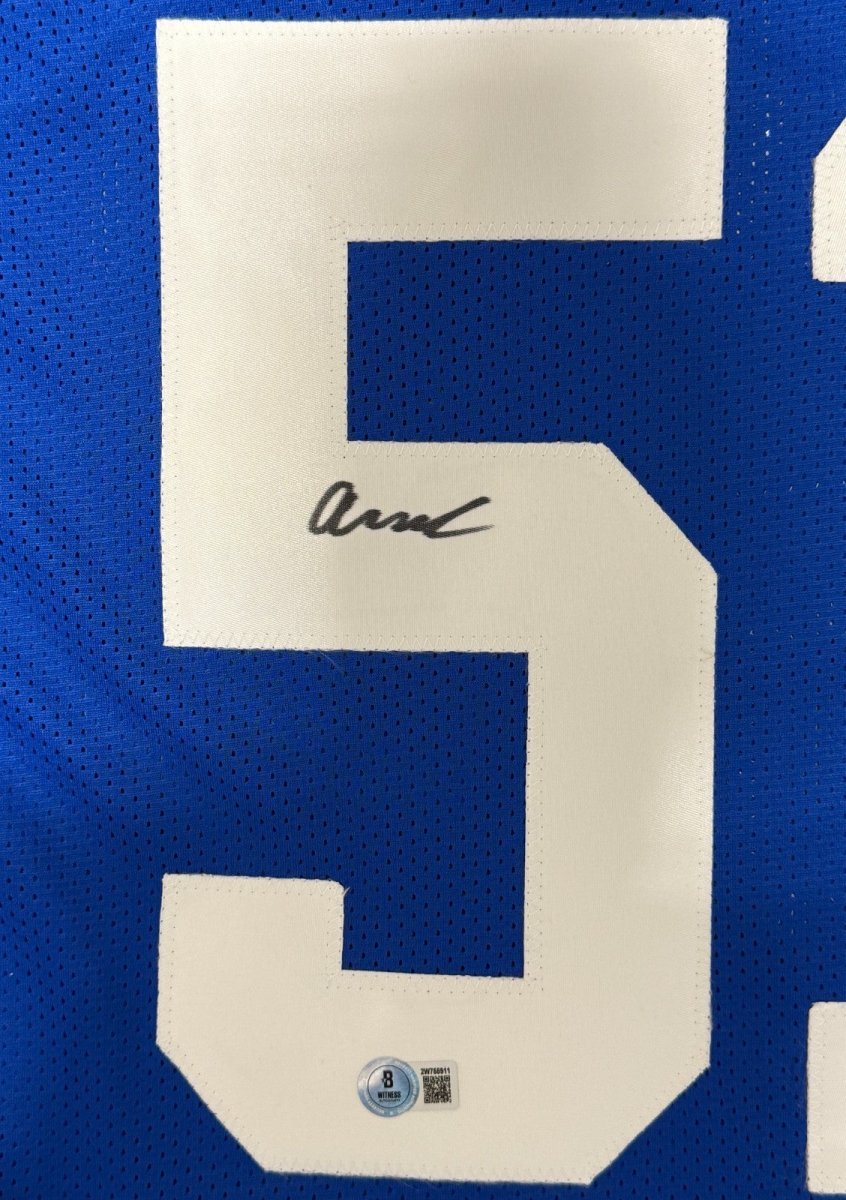 Abdul Carter Signed New York Giants Custom Jersey Beckett Witness BAS COA