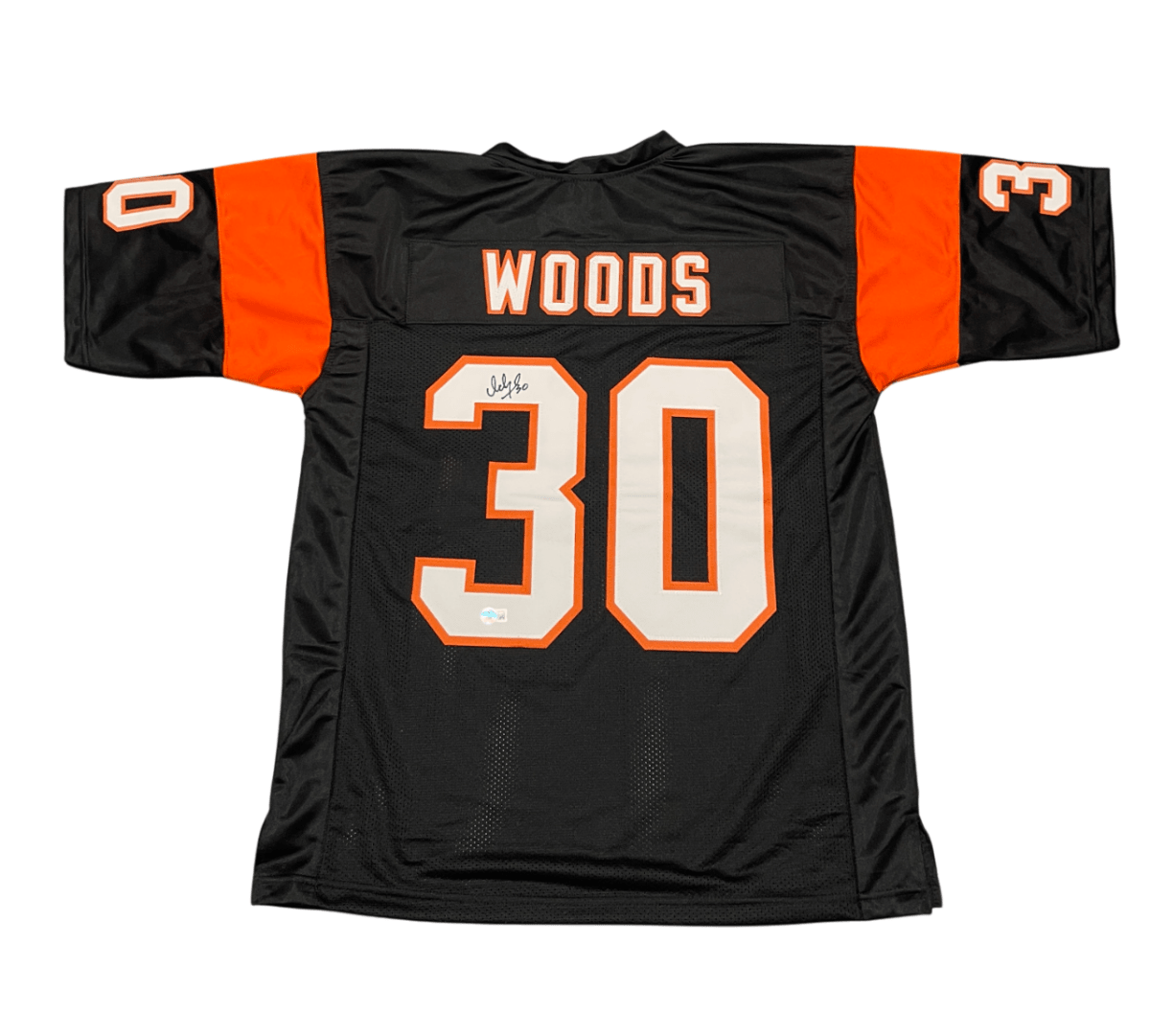 Ickey Woods Signed Bengals Custom Jersey Beckett Witness Witness BAS COA