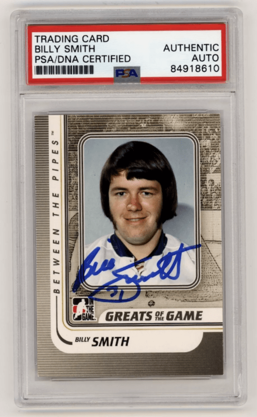Billy Smith 2010-11 ITG Between The Pipes #147 Signed PSA Authentic Auto NYI HOF