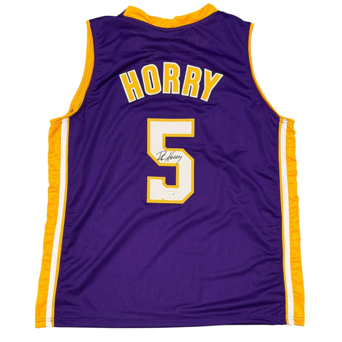 Robert Horry Signed Los Angeles Lakers Custom Jersey JSA Witness COA