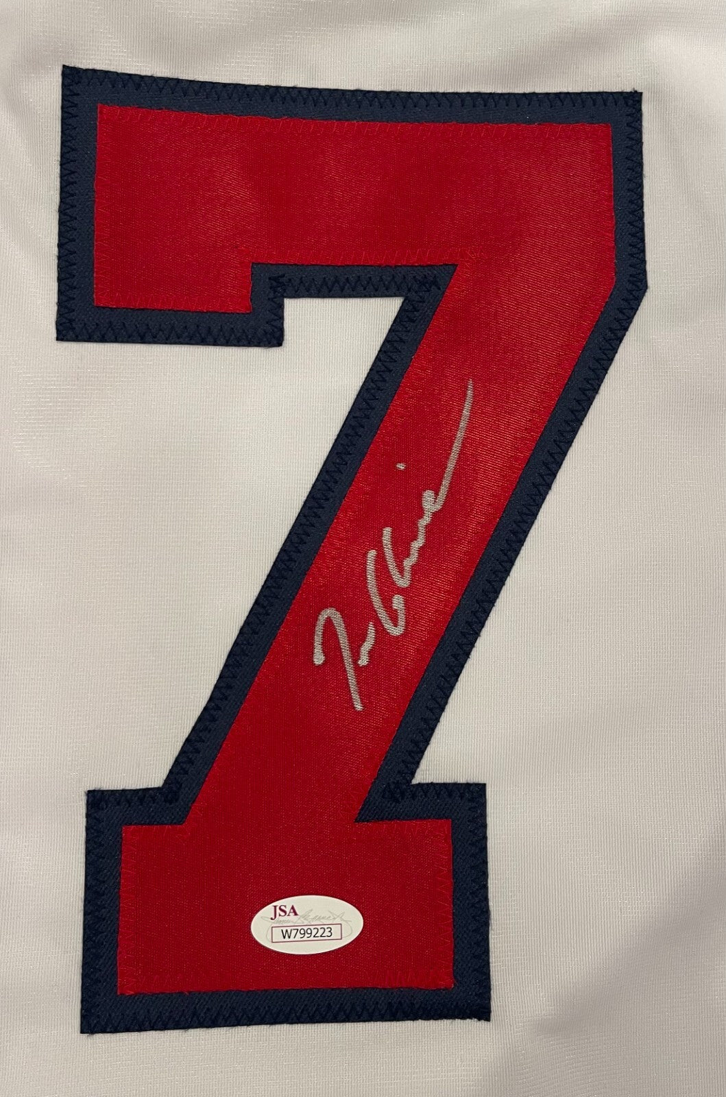 Tom Glavine Signed Autographed Atlanta Braves Custom Jersey JSA COA