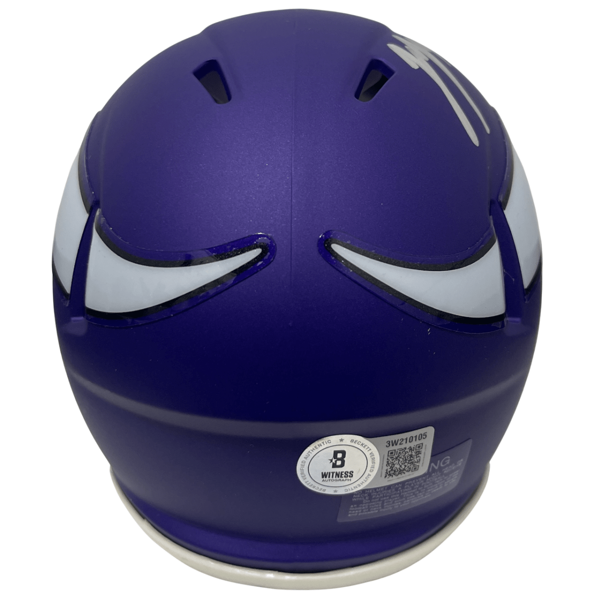J.J. McCarthy Signed Minnesota Vikings Speed Mini Helmet Beckett Witness BAS COA
