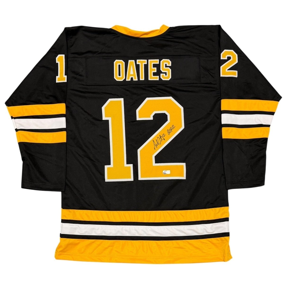 Adam Oates Signed Boston Bruins Custom Jersey w/ HOF 12 Beckett Witness BAS COA