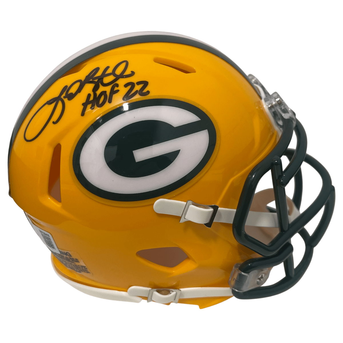 LeRoy Butler Signed Packers Speed Mini Helmet w/  HOF 22 Beckett Witness BAS COA