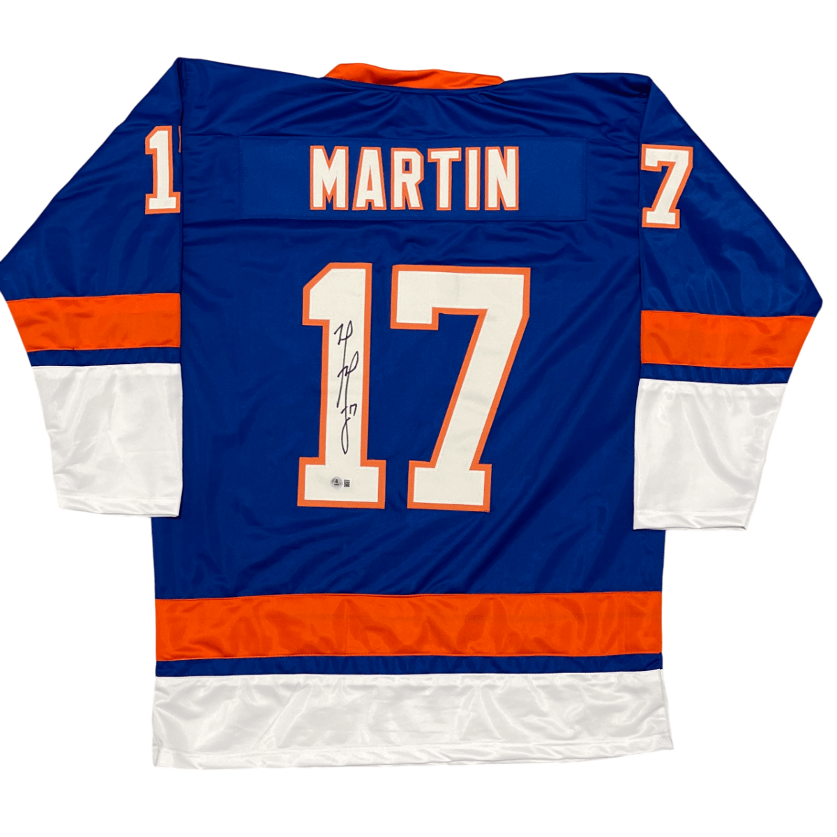 Matt Martin Signed New York Islanders Custom Jersey Beckett Witness BAS COA