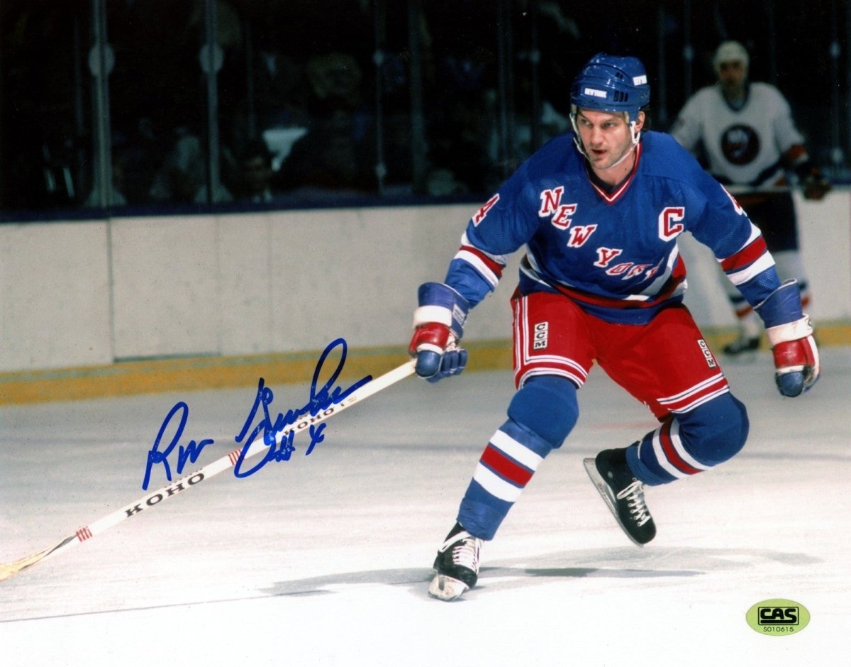 Ron Greschner Signed Autographed New York Rangers 8x10 Photo CAS COA #2