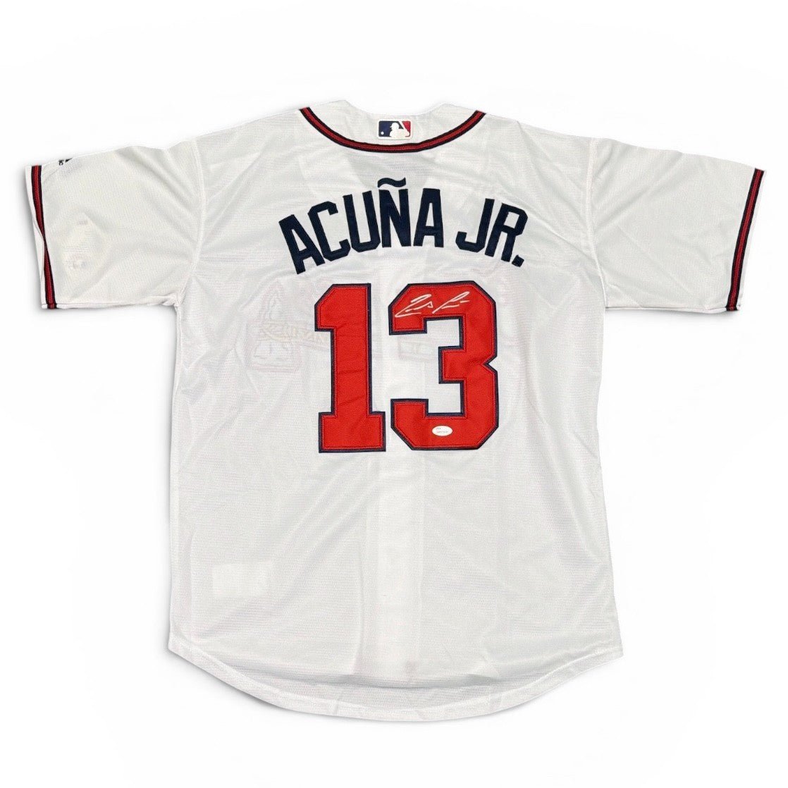 Ronald Acuna Jr Signed Autographed Atlanta Braves Majestic Jersey JSA Wit COA