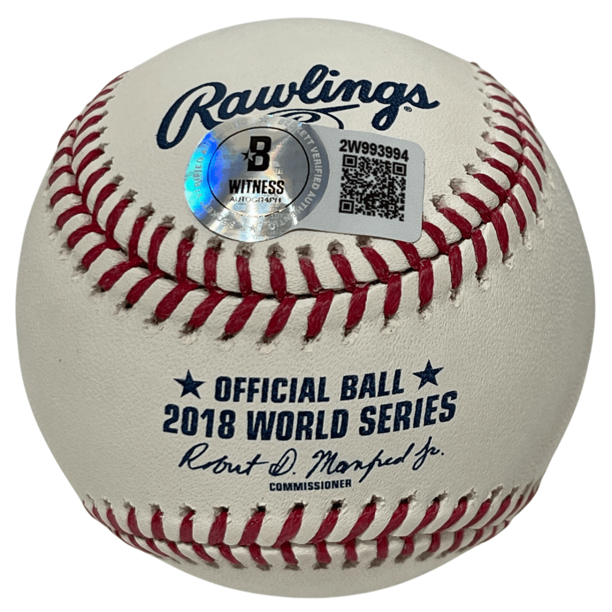 Steve Pearce Signed 2018 World Series Baseball WS MVP + Stats Beckett W BAS COA