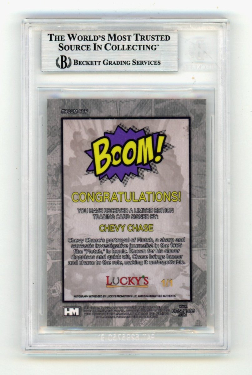 Chevy Chase Fletch 2024 Hits Memorabilia BOOM Super 1/1 Signed BGS BAS Auto
