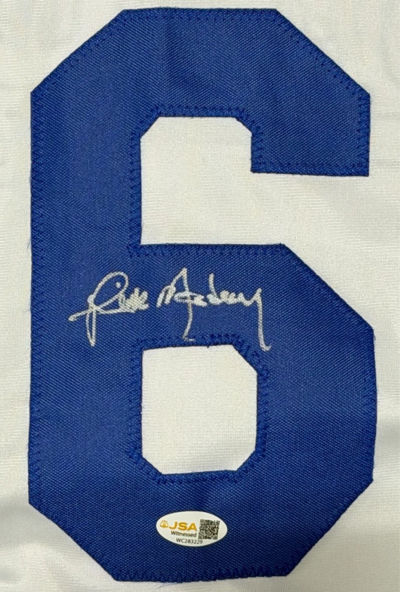 Rick Monday Signed Autographed Los Angeles Dodgers Custom Jersey JSA Witness COA