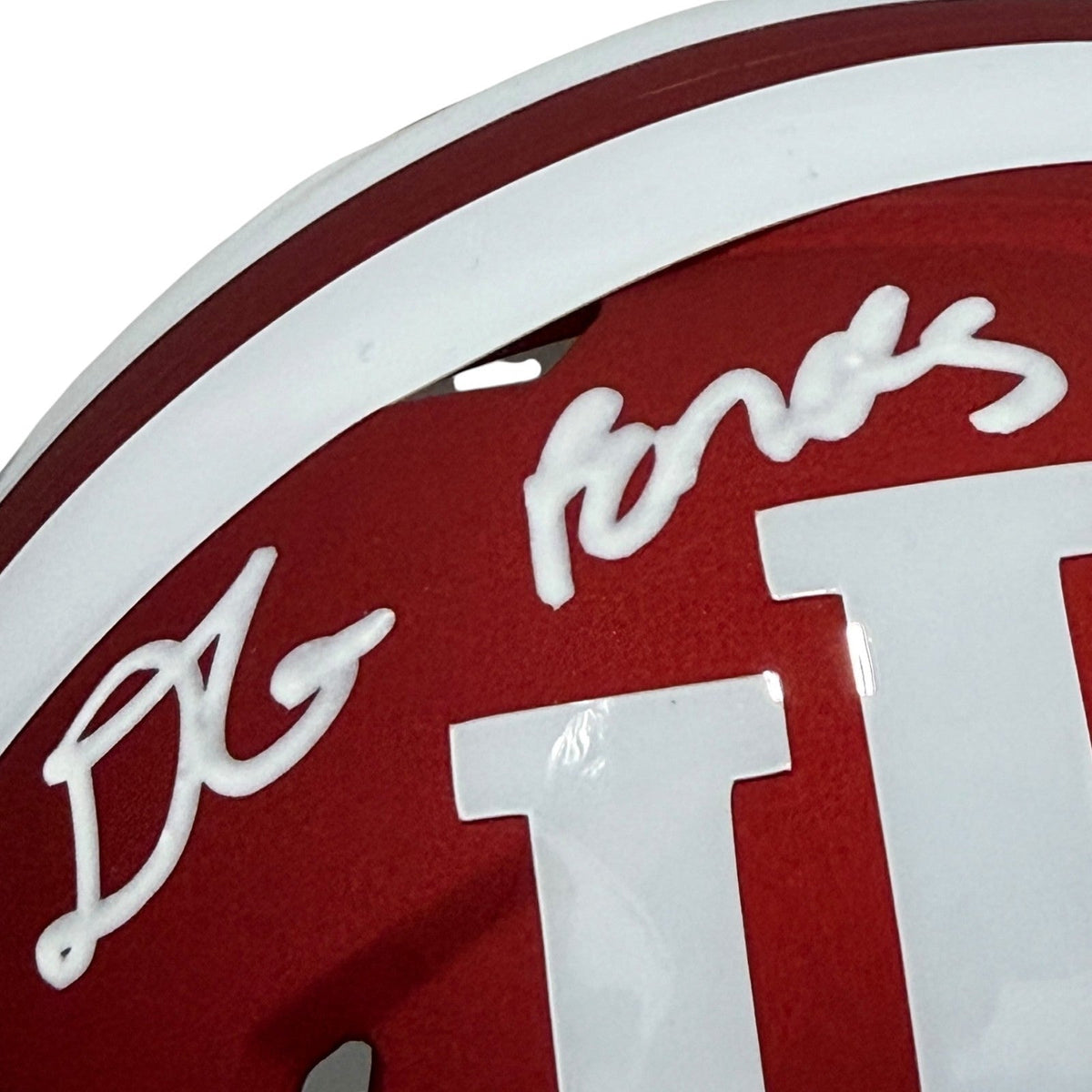 D'Angelo Ponds Signed Indiana Mini Helmet w/ 2026 National Champs! JSA Wit COA
