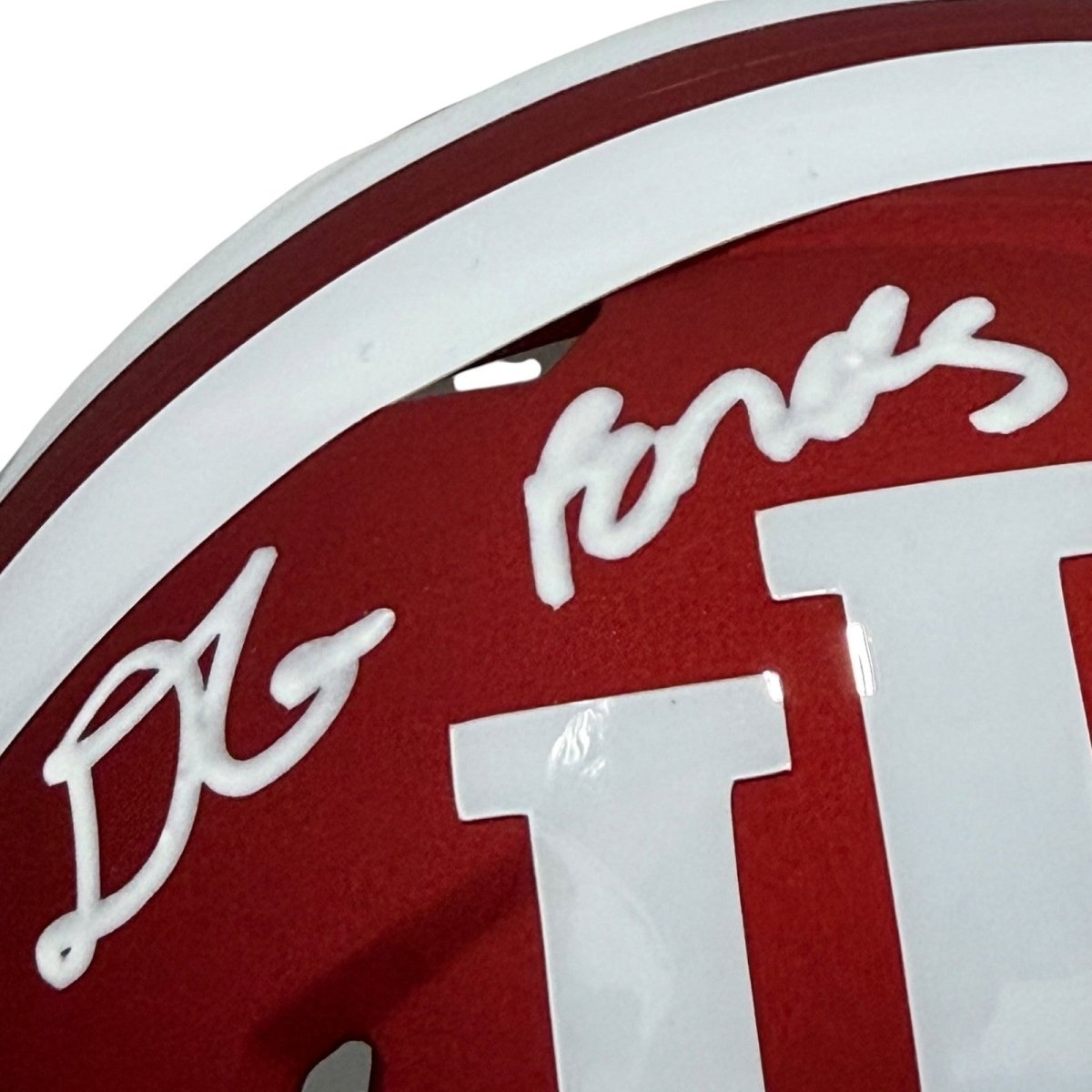 D'Angelo Ponds Signed Indiana Mini Helmet w/ 2026 National Champs! JSA Wit COA