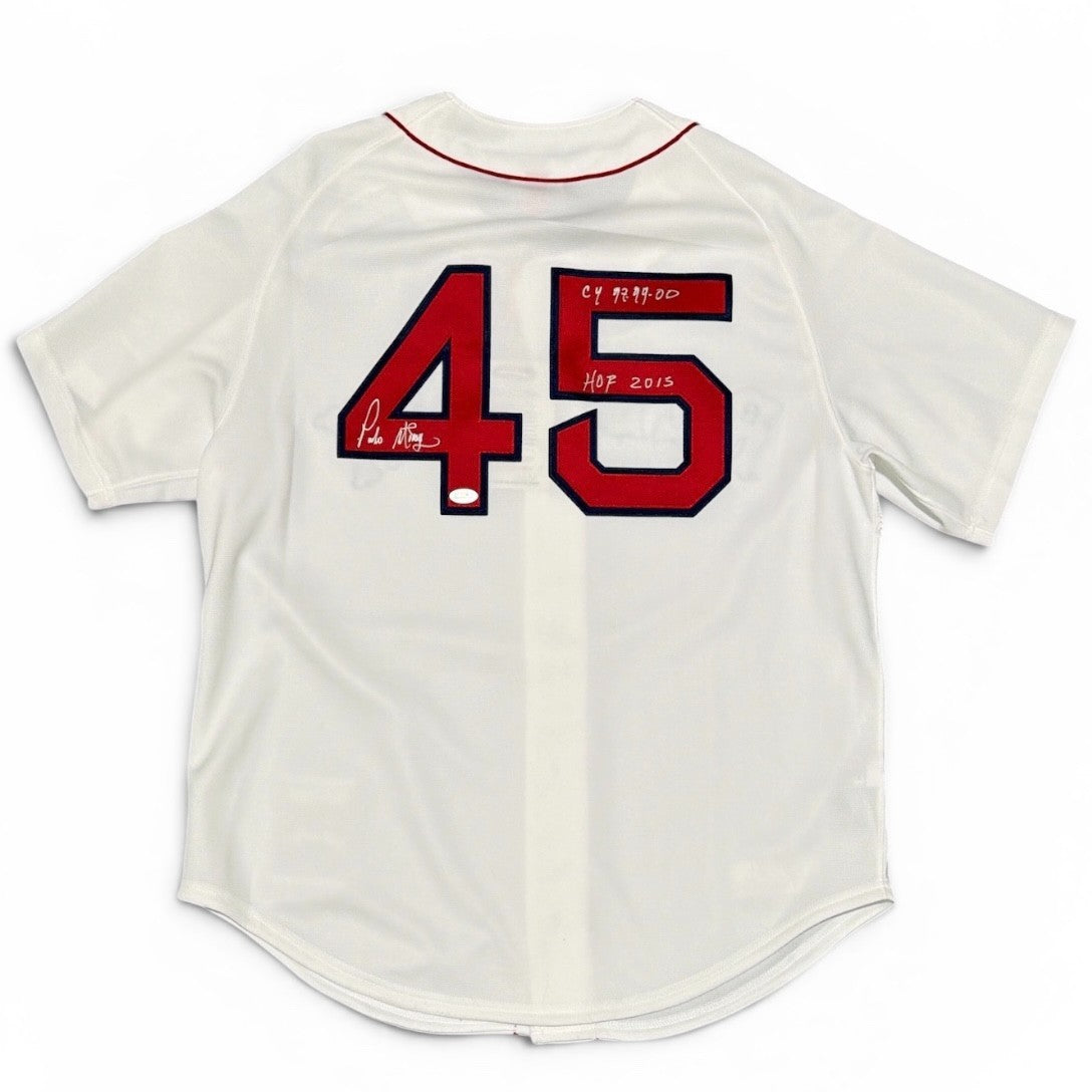 Pedro Martinez Signed Red Sox Mitchell &amp; Ness Authentic Jersey w/ CY HOF JSA COA
