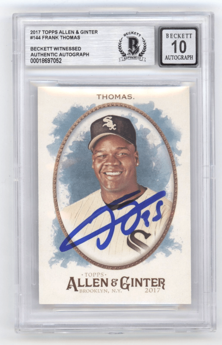 Frank Thomas 2017 Topps Allen & Ginter #144 Signed Beckett BGS 10 Auto White Sox