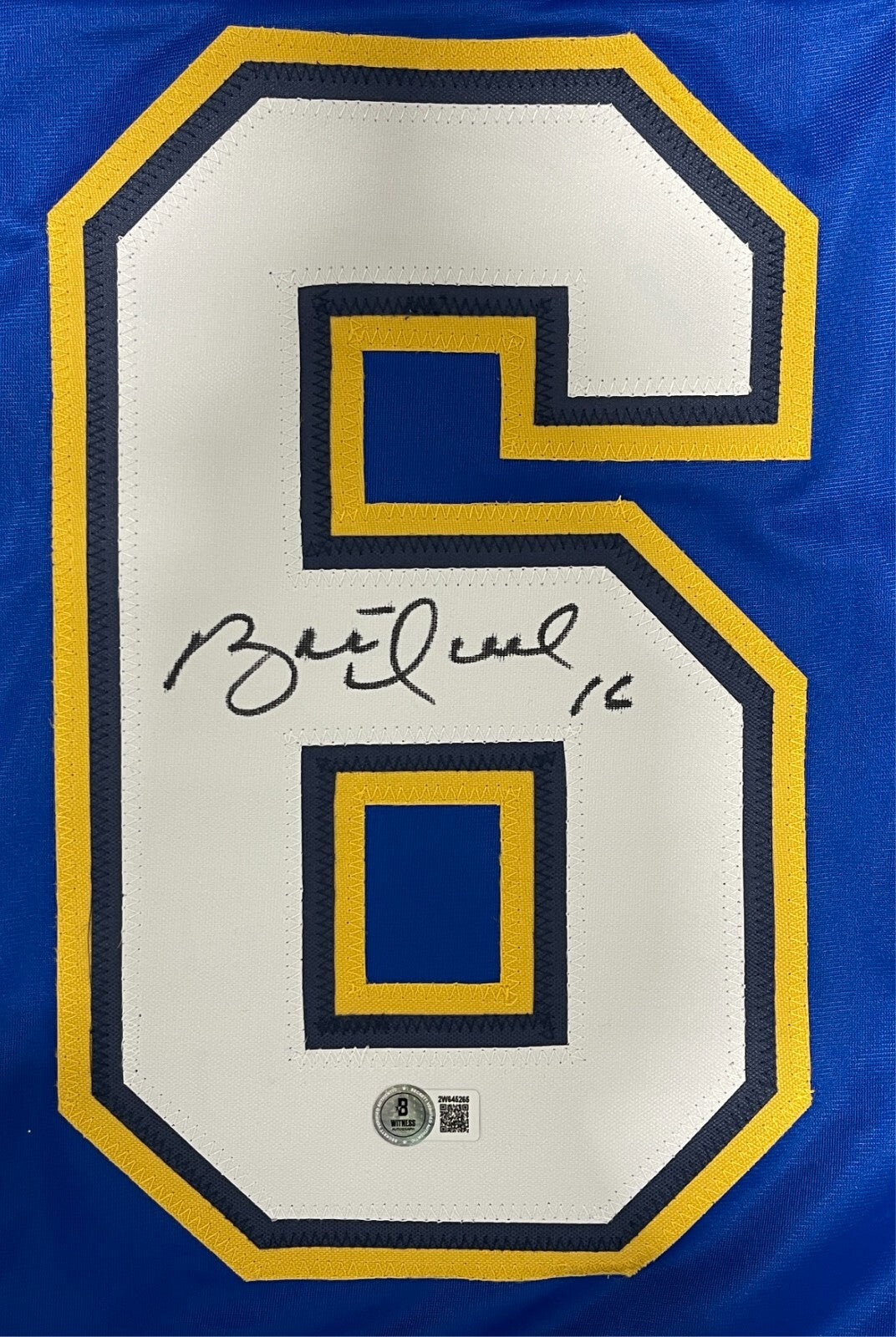 Brett Hull Signed St Louis Blues Custom Jersey Beckett Witness BAS COA